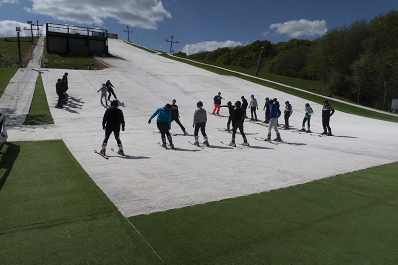 Skiing Knockhatch Ski Centre